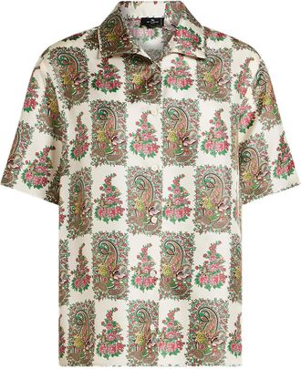 Etro Silk Shirt With Floral Print