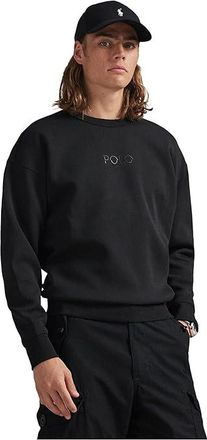 Polo Ralph Lauren Relaxed Fit Logo Double-knit Sweatshirt Mens Sweatshirt Polo Black : 2XL, Cotton/Polyester