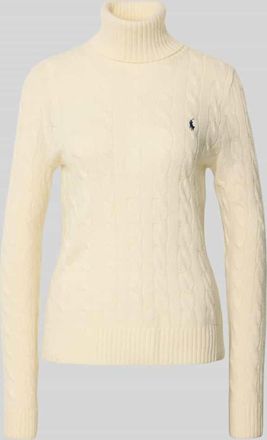 Polo Ralph Lauren Regular Fit Strickpullover aus Baumwoll-Kaschmir-Mix in Ecru, Größe XL