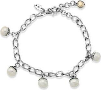 Samuel B. Freshwater Pearl Charm Bracelet in White at Nordstrom Rack