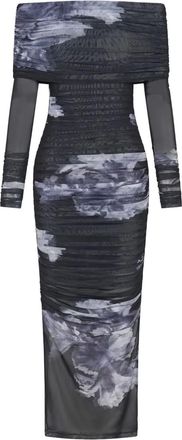 Nicholas Oaklyn long-sleeve floral maxi dress - Blue