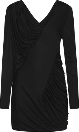 Saint Laurent Gedrapeerde Jersey Jurk - Dames - Korte kleedjes - Zwart - S - Kleedjes