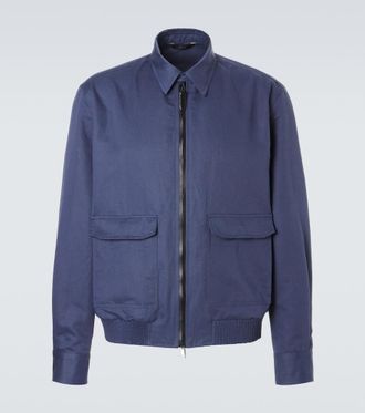 Brioni Linen and cotton blouson jacket