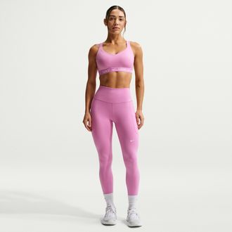 Nike Womens One High-Waisted 7/8 Leggings with Pockets in Purple | FN3241-503