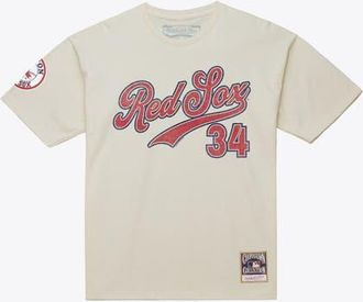 Mitchell & Ness Mens Mitchell & Ness David Ortiz Cream Boston Red Sox Cooperstown Collection Throwback Name & Number T-Shirt at Nordstrom, Size Xx-Large