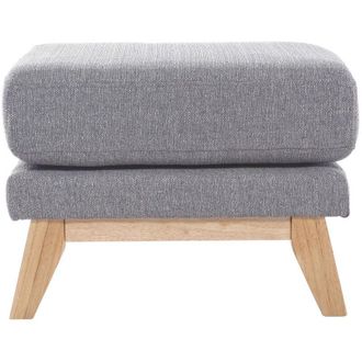 Miliboo Reposapiés puff nórdico gris claro OSLO