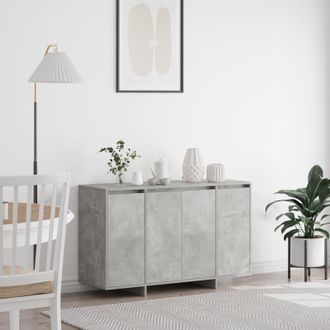 Berkfield Home Concrete Grey Sideboard Concrete grey Engineered wood