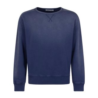 Acne Studios Sweatshirts, male, Blue, Size: M/L Sprayed Logo Sweatshirt