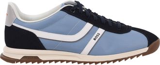 Boss Orange by Hugo Boss Mens ZAYN TRAINER OPEN BLUE Cotton - Size UK 10