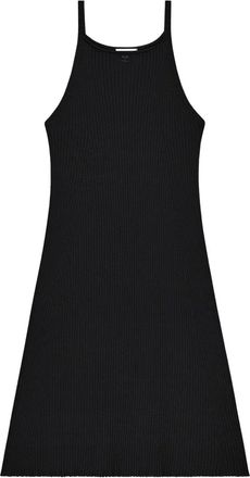 Courr&egrave;ges Ribgebreide jurk - Zwart