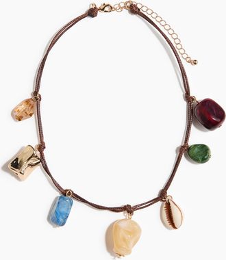 H&M Schnurkette mit Charms - Brown