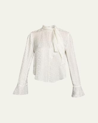 Isabel Marant Raphaella Paisley Silk Neck-Scarf Top