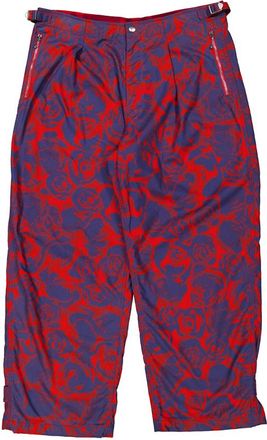 Burberry Rose Print Cotton Trousers, Size XX-Large