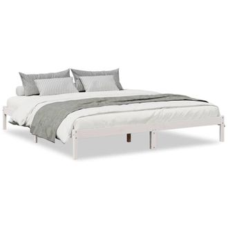 Berkfield Home Extra Long Bed Frame without Mattress White 200x220 cm Solid Wood Pine