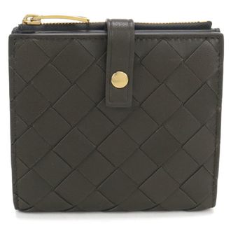 Bottega Veneta Khaki Leather Wallet (Bi-Fold) (Pre-Owned)