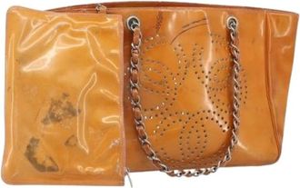 Chanel Pre-owned Tote Bags, female, Orange, Size: ONE SIZE Pre-owned Vintage Tote Bag