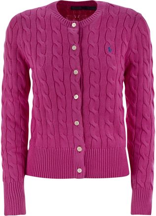 Polo Ralph Lauren Plaited Cardigan With Long Sleeves