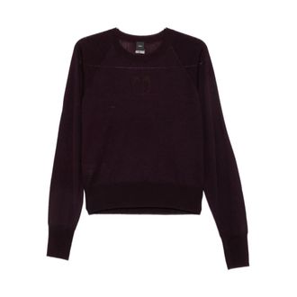 Pinko Pinko, Truien & Vesten, Dames, Paars, S, Love Birds Knit