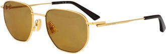 Bottega Veneta Bv 1301S Zonnebril - unisex - Zonnebrillen - Geel - 52 MM - Nylon - Accessoires