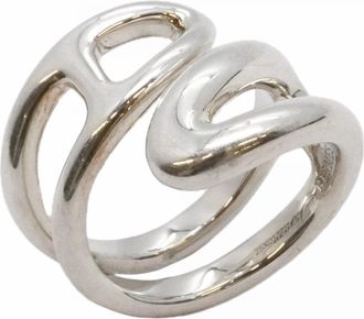 Herm&egrave;s Silver 925 Band Ring (Pre-Owned)