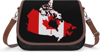 Generic Flag Map of Canada Small Womens Crossbody Bags Shoulder Handbag with Adjustable Strap for Travel