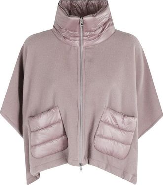 Herno Short Poncho With Details