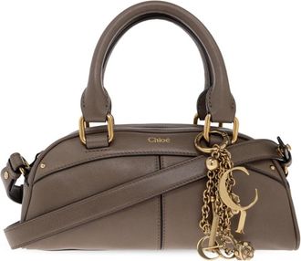 Chlo&eacute; Tassen, Dames, Bruin, ONE Size, Katoen, Bowling Kleine Handtas