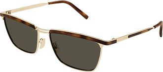Saint Laurent Zonnebril Goud/Grijs