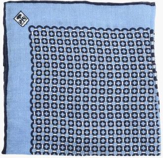 Corneliani Patterned Linen Pocket Square size Unica