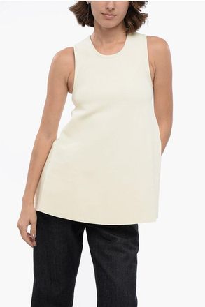 Jil Sander Bare Back Designed Knitted Tank Top size 42