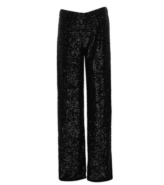 Parosh Black Straight Flat Front Pants