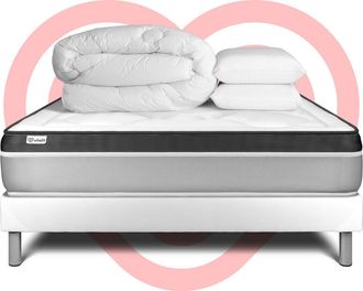VITALIT Pack Colch&oacute;n Blanco Espuma Viscoel&aacute;stica 200 X 200
