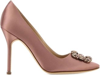 Manolo Blahnik 105 mm Hangisi pumps - Roze