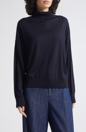 Marella Lyocell Turtleneck Sweater in Black at Nordstrom, Size X-Small