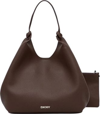 DKNY Paula Extra Large Commuter Tote - Dames - Shoppers - Bruin - ONE Size - Leer - Tassen