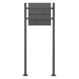 ML Design Buz&oacute;n, antracita, 37x11x37 cm, de acero inoxidable