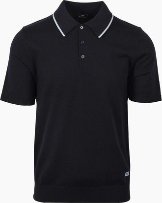 Paul Smith Mens PAUL SMITH SWEATER SS POLO NAVY - Size: 40
