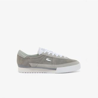 Lacoste Mens Aura Trainers in Grey White Suede - Size UK 9