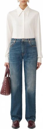 Fabiana Filippi Narni Denim Trousers In Medium Indigo