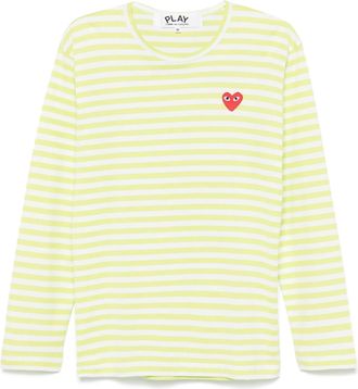 Comme Des Gar&ccedil;ons Maglietta Comme Des Gar&ccedil;ons Play U Emblema rosso lavorato a maglia