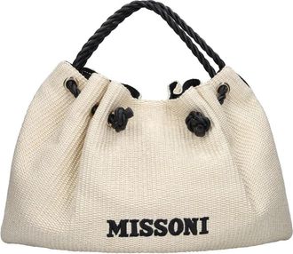 Missoni Raffia Tas - Dames - Schoudertassen - Wit - ONE Size - Leer - Tassen
