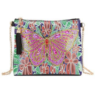 Generic Painted Kits For Kids And Adult Body Handbag With Chain 5D DIY Arts Craft Makeup Shoulder Bag Zipper For Beauty Shoulder Handbag with Multiple Compart