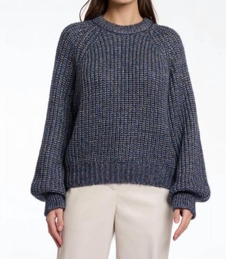 Rino&Pelle Eda Metallic Sweater In Blue Shadow
