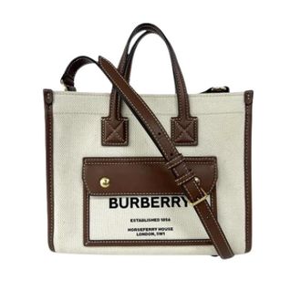 Burberry Pre-owned Tote Bags, female, Beige, Size: ONE SIZE Pre-owned Freya shopping tote
