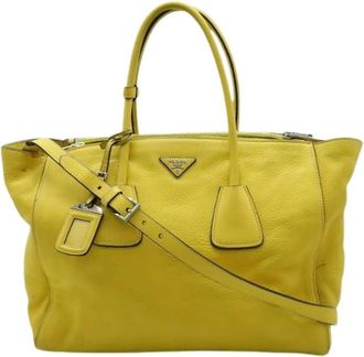 Prada Pre-owned Handbags, female, Yellow, Size: ONE SIZE Pre-owned Vintage Handbag
