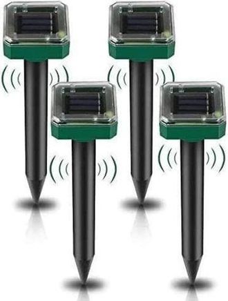 OEM Paquete De 4 Repelentes Solares Ultras&oacute;nicos De 6626 Cm, Repelente Solar Para Topos Y Ratones Para Uso En Exteriores En Jardines Contra Topos, Topillo