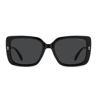 Polaroid Sunglasses, female, Black, Size: 55 MM Rectangular Sunglasses