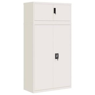 Berkfield Home File Cabinet White 90x40x180 cm Steel | Size: 90 x 40 x 180 cm