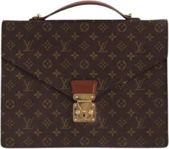 Louis Vuitton Pre-owned Porte Document - Heren - Vintage Handtas - Bruin - ONE Size - Leer - Vintage