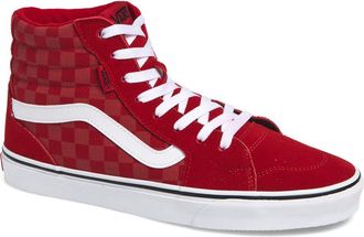Vans Filmore High Top Check Sneaker in Red/white at Nordstrom Rack, Size 10.5
